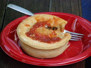Traditional Aussie meat pie