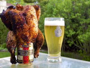 Beer-can chicken