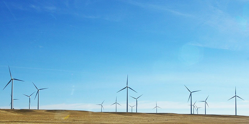 ararat windfarm 15 wind turbines in distance
