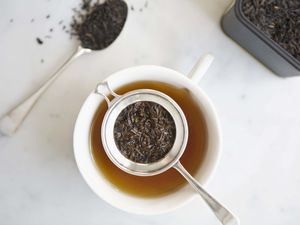 Steeping Earl Grey tea