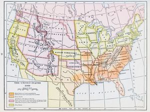 Map Of Slavery Distribution In The United States