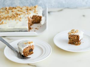 Applesauce cake with cream cheese frosting