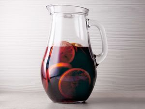 Chill sangria in pitcher