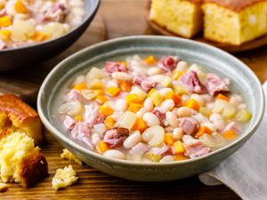 Ham and Bean Soup and Cornbread