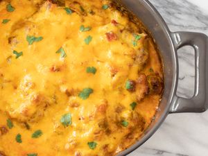 Baked low carb taco casserole.