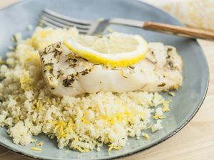 Baked lemon cod
