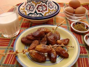 Dates, Milk and Eggs at a Moroccan Iftar