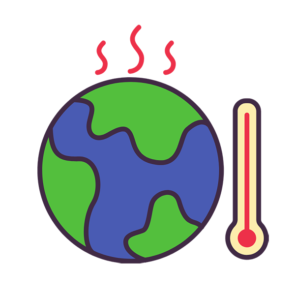 climate change planet icon