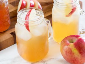 Homemade Apple Soda With Fresh Apple Juice