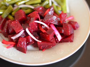 Moroccan Beet Salad With Onions and Vinaigrette