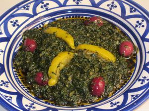 Moroccan Mallow Salad (Khoubiza or Bakoula)