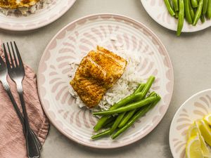 Low fat spice rubbed cod