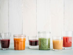 Different juices in glasses