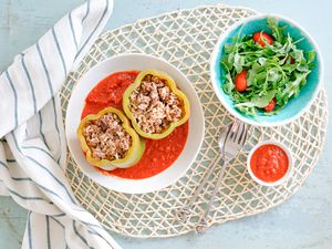 Slow cooker stuffed peppers.