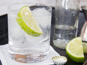 Tonic Water With Lime Wedge